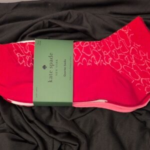 Kate Spade Vibrant Red,White and Pink Socks Perfect For Valentine's Day!